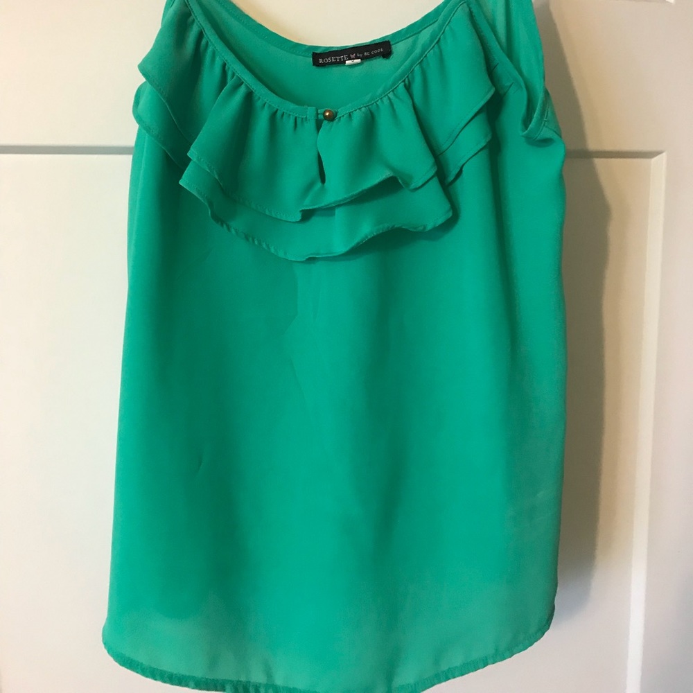 Green Polyester Tank Top